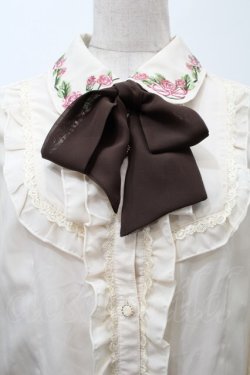 画像3: axes femme / お花刺繍フリルブラウス  アイボリー S-25-10-16-025-AX-BL-HR-ZS