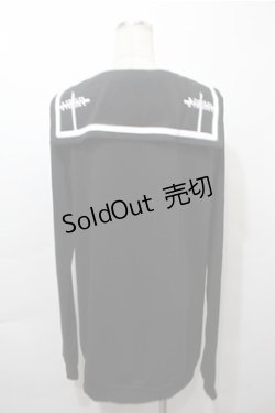画像2: NieR Clothing / セーラー襟パーカー  黒 S-25-10-17-043-PU-TO-HR-ZS