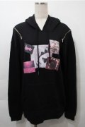 Ank Rouge / プリントパーカー  黒 S-25-10-17-046-CA-TO-AS-ZS