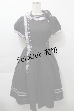 画像1: 仲夏物語（海外ロリータブランド） / Instinctive Switch ナースワンピースセット  黒ｘラベンダー S-25-10-17-052-EL-OP-HR-ZS