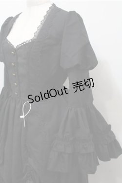 画像3: Bowknot mori / 姫袖ワンピース  黒 S-25-10-17-053-LO-OP-HR-ZS