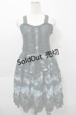 画像1: axes femme POETIQUE / スウィートハロウィンジャンパースカート  グリーン S-25-10-17-055-AX-OP-HR-ZS