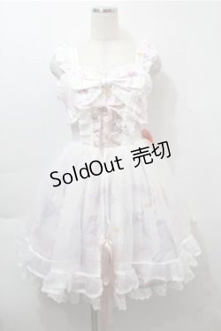 画像1: BABY,THE STARS SHINE BRIGHT / スピカと面影星座の子柄ジャンパースカート  白 S-25-10-17-059-BA-OP-HR-ZS