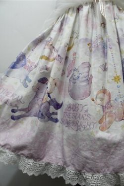 画像4: BABY,THE STARS SHINE BRIGHT / スピカと面影星座の子柄ジャンパースカート  白 S-25-10-17-059-BA-OP-HR-ZS