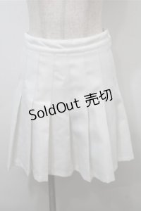 Bubbles / プリーツスカート  白 S-25-10-17-061-CA-SK-AS-ZT269