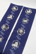 Royal Princess Alice / Fluffy Kittens・ねこ助コラボ オーバーニー  紺 S-25-10-17-012-LO-ZA-HR-ZS