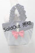 Maison de FLEUR / 白雪姫限定デザイン フリルハンドルトートバッグ  紺 S-25-10-17-030-LO-BG-HR-ZT335