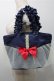 画像1: Maison de FLEUR / 白雪姫限定デザイン フリルハンドルトートバッグ  紺 S-25-10-17-030-LO-BG-HR-ZS (1)