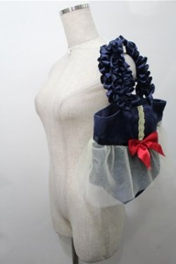 画像3: Maison de FLEUR / 白雪姫限定デザイン フリルハンドルトートバッグ  紺 S-25-10-17-030-LO-BG-HR-ZS