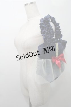画像3: Maison de FLEUR / 白雪姫限定デザイン フリルハンドルトートバッグ  紺 S-25-10-17-030-LO-BG-HR-ZT335