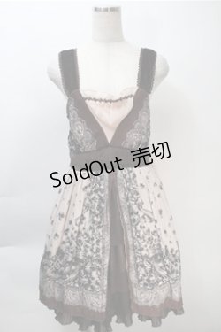 画像1: axes femme / バラプリントシフォンワンピース  ベージュ S-25-10-20-031-AX-BL-HR-ZS