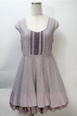 画像1: axes femme / レースノースリーブワンピース  ラベンダー S-25-10-20-034-AX-OP-HR-ZS