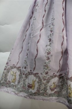 画像3: axes femme POETIQUE / うさぎ柄シフォンワンピース  ラベンダー S-25-10-20-037-AX-OP-HR-ZS