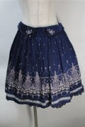 axes femme / イルミネーション柄スカート  紺 S-25-10-20-052-AX-SK-HR-ZS