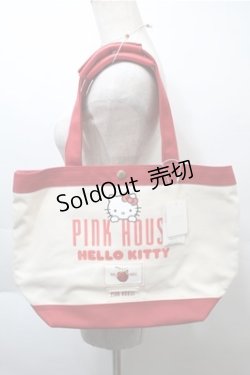 画像1: PINK HOUSE / ハローキティー トートバッグ  赤ｘオフ S-25-10-20-008-LO-TO-HR-ZS
