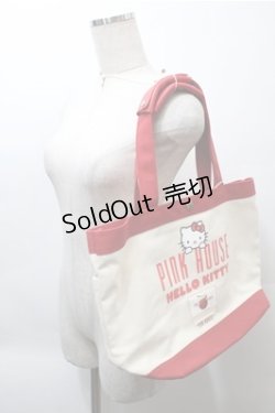 画像3: PINK HOUSE / ハローキティー トートバッグ  赤ｘオフ S-25-10-20-008-LO-TO-HR-ZS