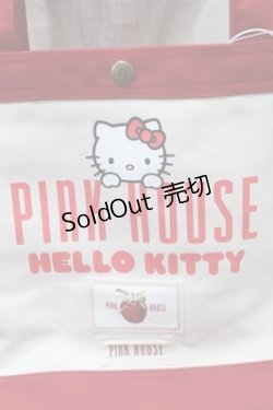画像4: PINK HOUSE / ハローキティー トートバッグ  赤ｘオフ S-25-10-20-008-LO-TO-HR-ZS