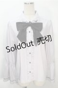 axes femme / リボン付きブラウス  ラベンダー S-25-10-20-016-AX-BL-HR-ZS