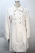 axes femme POETIQUE / スカラップ丸襟コート  白 S-25-10-20-017-AX-CO-HR-ZS