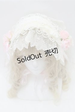 画像2: BABY,THE STARS SHINE BRIGHT / 木漏れ日のフローレンスボンネットヘッドドレス  アイボリー S-25-10-20-003-BA-AC-HR-ZS