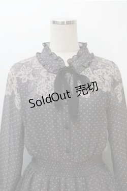 画像3: axes femme / レース柄プリントワンピース  黒 S-25-10-20-024-AX-OP-HR-ZS