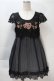 画像1: axes femme / 縦レース切替シフォンチュニック  黒 S-25-10-20-025-AX-OP-HR-ZS (1)