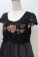 画像3: axes femme / 縦レース切替シフォンチュニック  黒 S-25-10-20-025-AX-OP-HR-ZS (3)