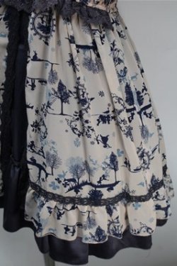 画像4: axes femme / シフォンピクニック柄チュニ  紺ｘベージュ S-25-10-20-027-AX-OP-HR-ZS