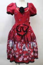 画像1: ALICE and the PIRATES / Vampire Prelude柄ワンピース  エンジｘ黒 S-25-10-21-031-PA-OP-AS-ZS (1)