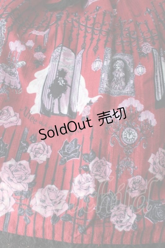 画像6: ALICE and the PIRATES / Vampire Prelude柄ワンピース  エンジｘ黒 S-25-10-21-031-PA-OP-AS-ZS (6)