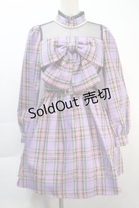 Ank Rouge / Bigリボンワンピース  ラベンダー S-25-10-21-034-CA-OP-HR-ZS