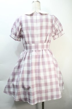 画像2: Ank Rouge / ブロックチェックパフワンピース  ピンクｘ白 S-25-10-21-035-CA-OP-HR-ZS