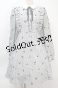 Ank Rouge / チェリーフロッキーワンピース  グレー S-25-10-21-037-CA-OP-HR-ZS