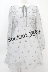 Ank Rouge / チェリーフロッキーワンピース  グレー S-25-10-21-037-CA-OP-HR-ZS