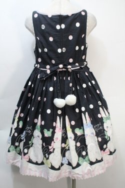 画像2: Angelic Pretty / マシュマロバニー襟付ジャンパースカート  黒 S-25-10-21-040-AP-OP-AS-ZS