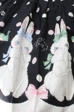画像3: Angelic Pretty / マシュマロバニー襟付ジャンパースカート  黒 S-25-10-21-040-AP-OP-AS-ZS