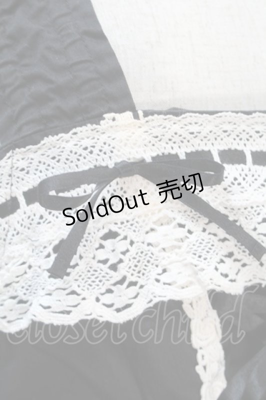 画像3: BABY,THE STARS SHINE BRIGHT / 裾スカラップジャンパースカート  黒ｘ白 S-25-10-21-041-BA-OP-HR-ZS (3)