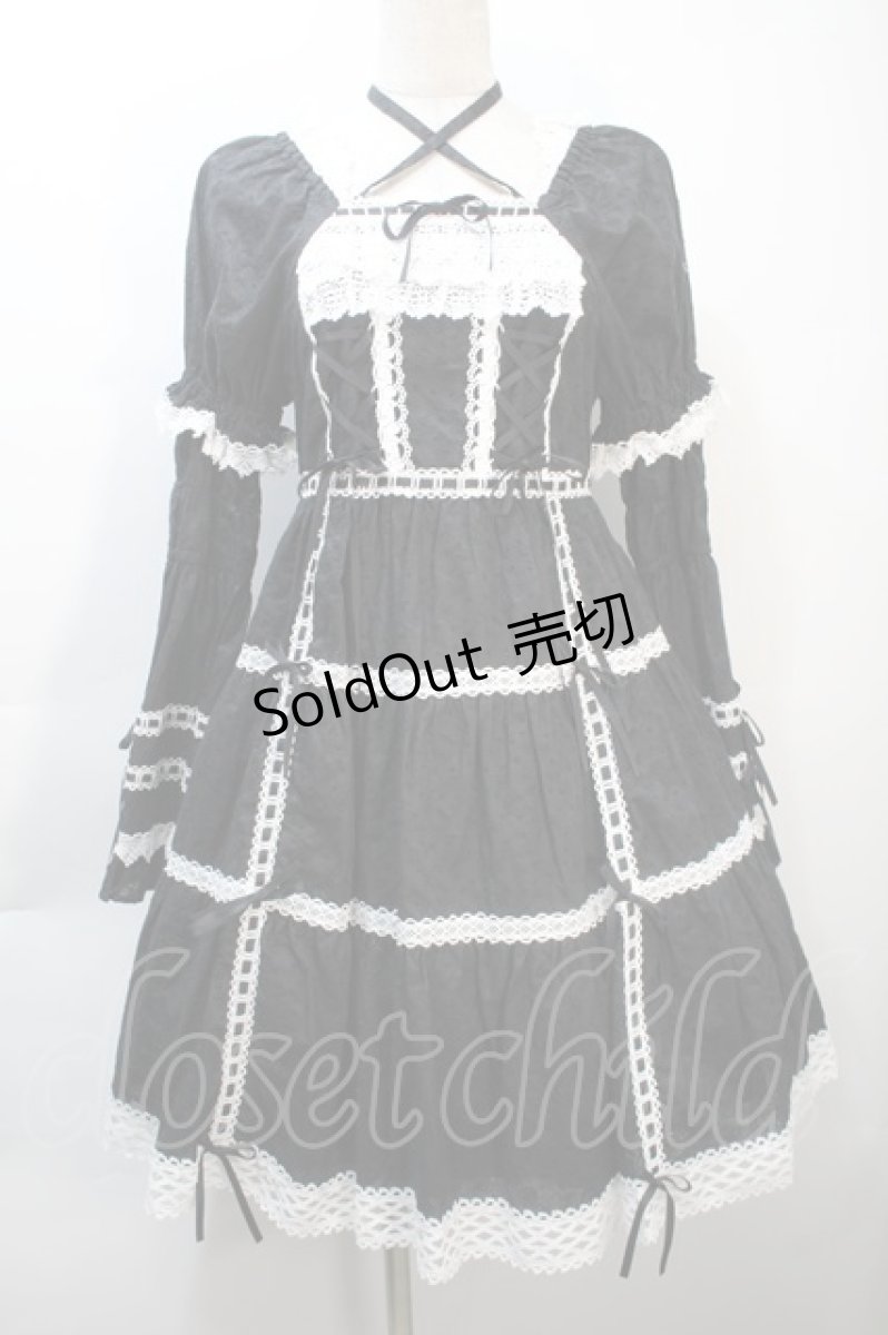 画像1: BABY,THE STARS SHINE BRIGHT / はわせドールワンピース&ヘッドドレスセット  黒 S-25-10-21-043-BA-OP-AS-ZS (1)