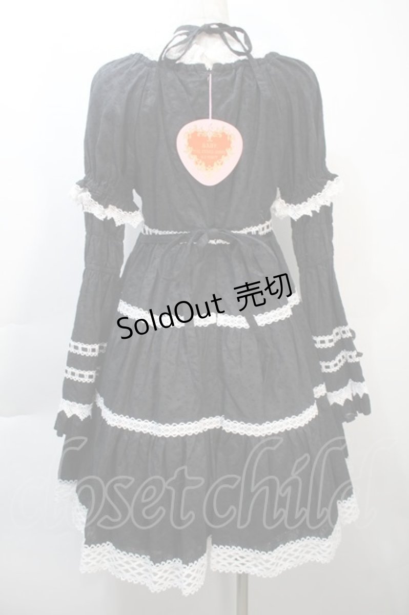 画像2: BABY,THE STARS SHINE BRIGHT / はわせドールワンピース&ヘッドドレスセット  黒 S-25-10-21-043-BA-OP-AS-ZS (2)