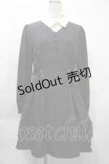 Ank Rouge / サイドレースアップワンピース  黒ｘ白 S-25-10-21-044-CA-OP-HR-ZS