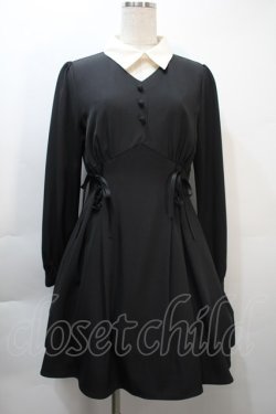 画像1: Ank Rouge / サイドレースアップワンピース  黒ｘ白 S-25-10-21-044-CA-OP-HR-ZS