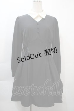 画像1: Ank Rouge / サイドレースアップワンピース  黒ｘ白 S-25-10-21-044-CA-OP-HR-ZS