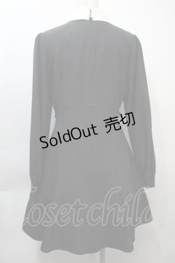 画像2: Ank Rouge / サイドレースアップワンピース  黒ｘ白 S-25-10-21-044-CA-OP-HR-ZS