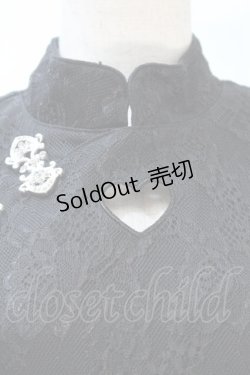 画像3: Ank Rouge / ハートあきレースチャイナワンピース  黒 S-25-10-21-047-CA-OP-HR-ZS