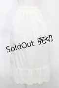 axes femme / 薔薇レースロングペチスカート  アイボリー S-25-10-21-052-AX-SK-HR-ZS