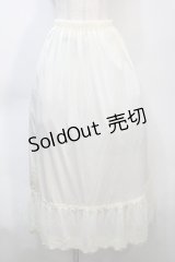 axes femme / 薔薇レースロングペチスカート  アイボリー S-25-10-21-052-AX-SK-HR-ZS