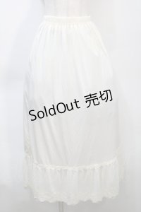 axes femme / 薔薇レースロングペチスカート  アイボリー S-25-10-21-052-AX-SK-HR-ZS