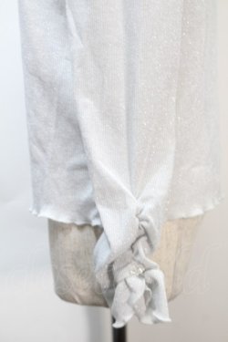 画像3: axes femme / タック×フレア袖ラメリブプルオーバー  グレー S-25-10-21-006-AX-TO-HR-ZS