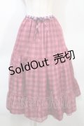 MILK / Dollyリバーシブルスカート  ピンクｘ赤 S-25-10-21-057-ML-SK-HR-ZS