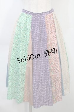 画像1: Franche Lippee / パッチワークスカート  マルチ S-25-10-21-058-LO-SK-AS-ZT267